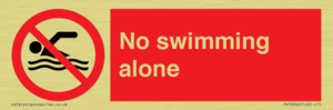 No swimming alone